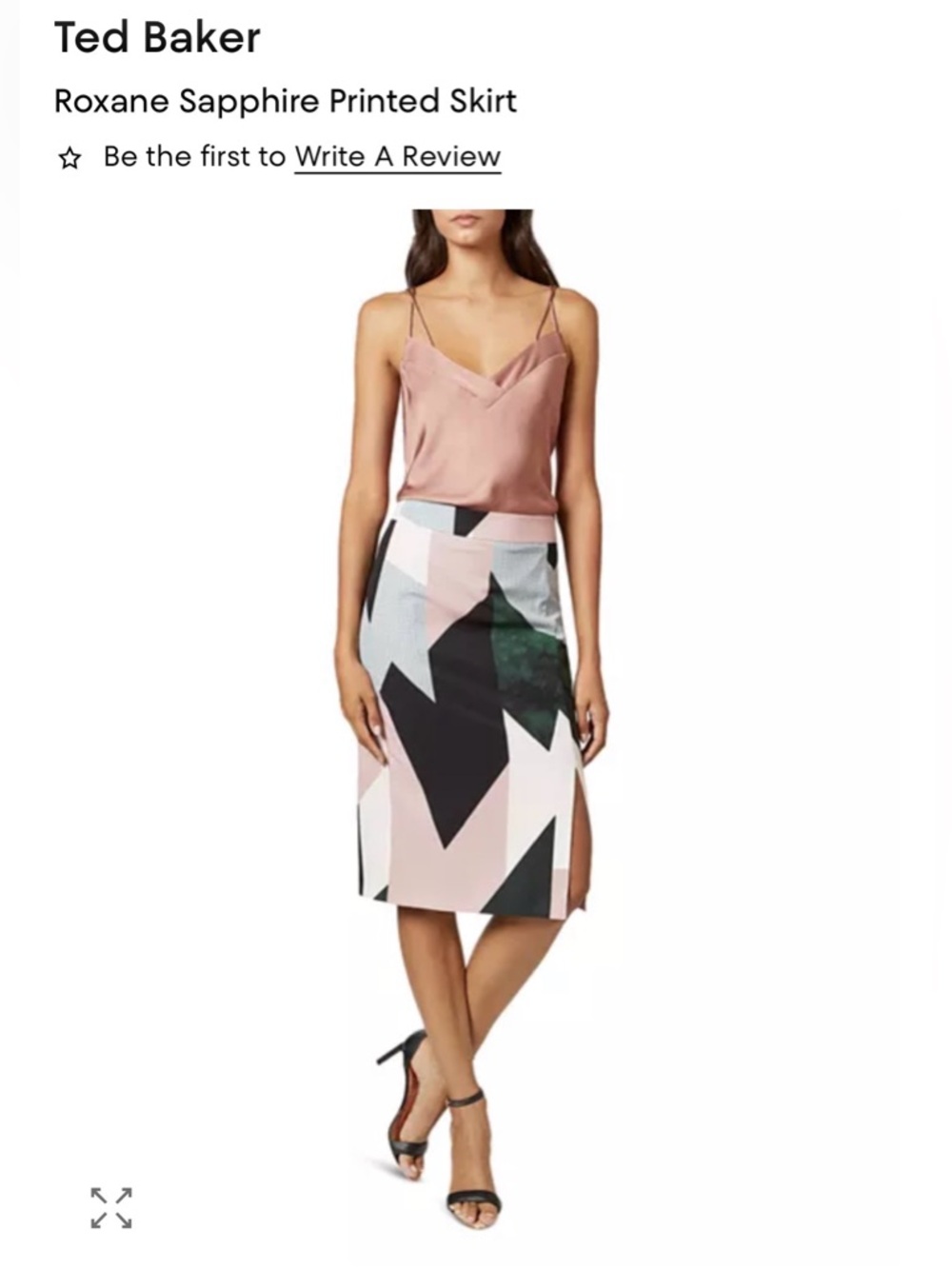 NWT Ted Baker London Women’s Size 1 Sapphire Slit Pencil Skirt